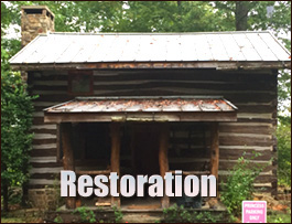 Historic Log Cabin Restoration  Dallas, North Carolina